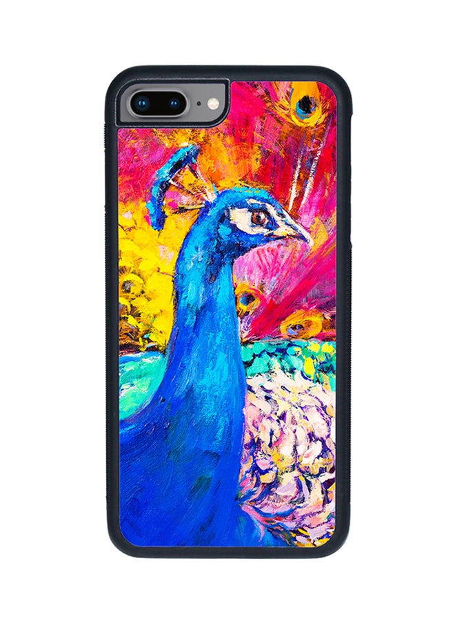 ديكالاك غطاء حماية واقٍ بطباعة ثنائية الأبعاد لهاتف أبل آيفون 8 بلس نمط طاووس جميل - Image 1