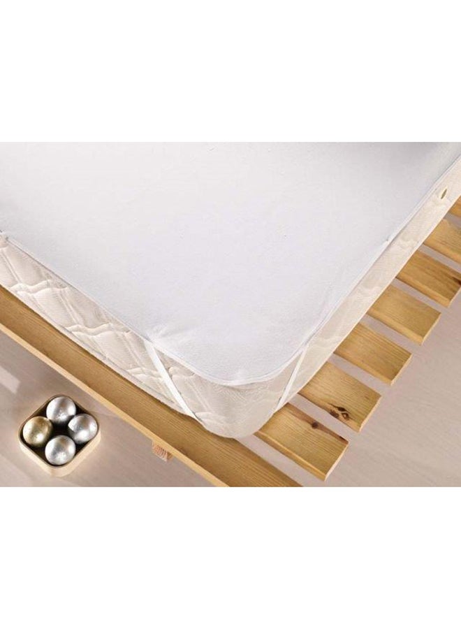 Eponj Home Waterproof Bed Protector Cotton White 100 x 200cm 