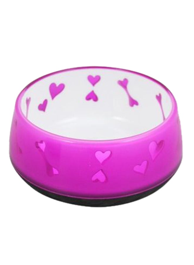 afp Love Feeding Dog Bowl Pink/White S