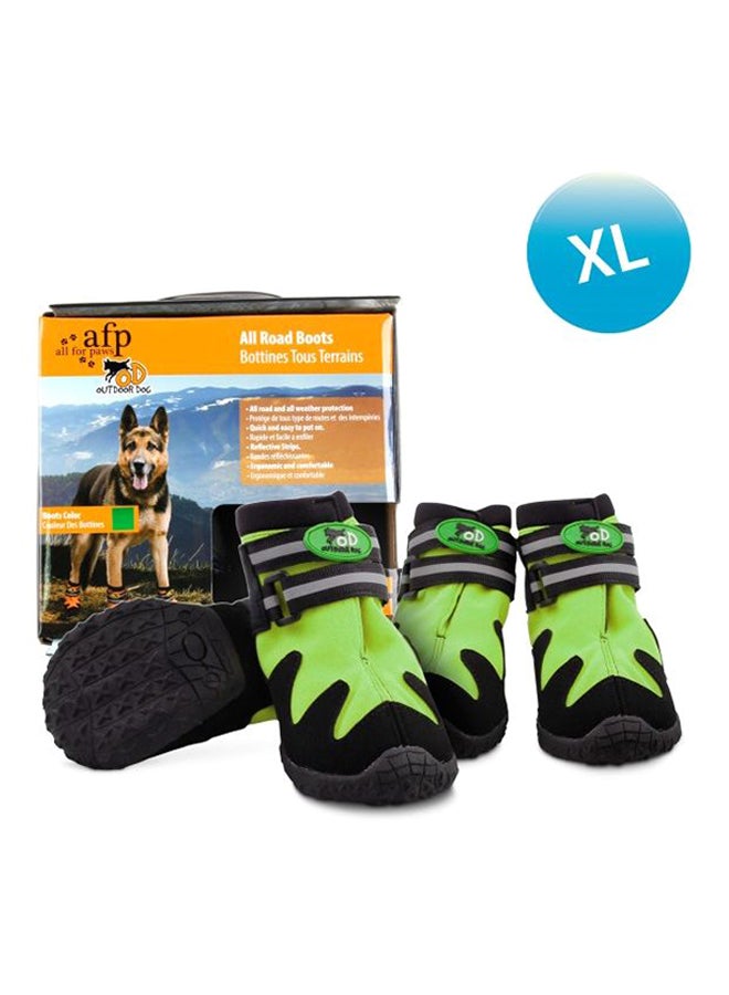 Outdoor Dog Shoes Green/Black XL