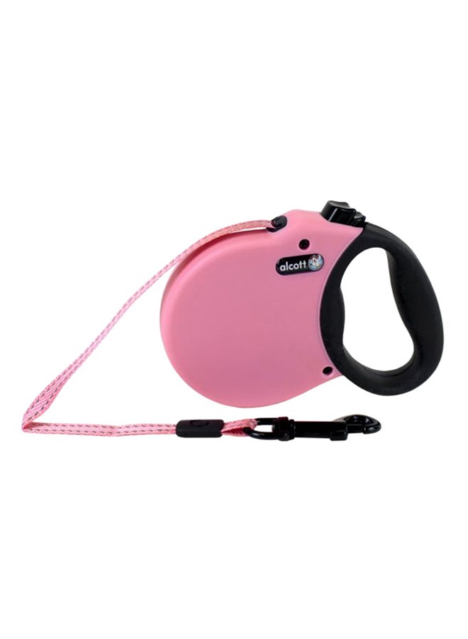 ألكوت مقود للكلب قابل للسحب مناسب للمغامرات وردي/أسود XS