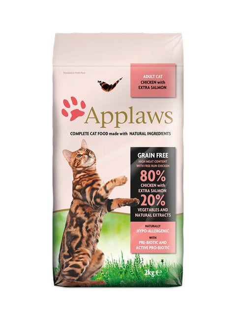 Chicken With Extra Salmon Dry Food Multicolour 2kg