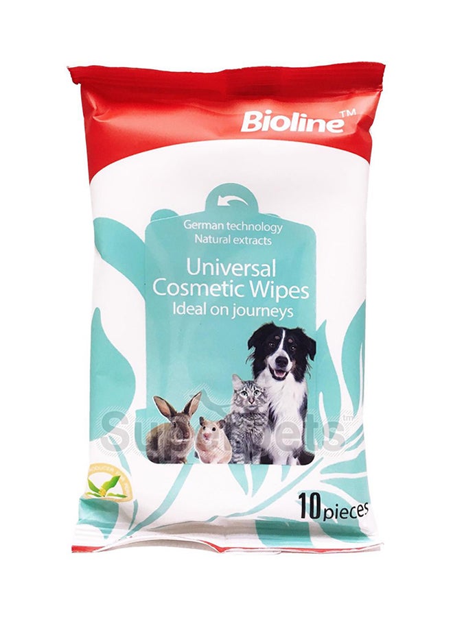 بايولاين مناديل مبللة تجميلية متعددة الاستخدامات من 10 قطع
