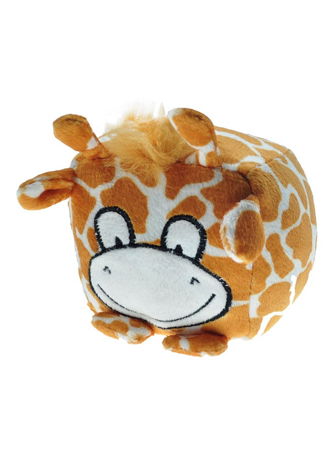 Chomper Cubeez Giraffe Pattern Pet Toy Brown/White/Black 6inch 