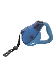 Hartz Tuff Stuff Retractable Strap Leash Blue/Black 4.9meter 