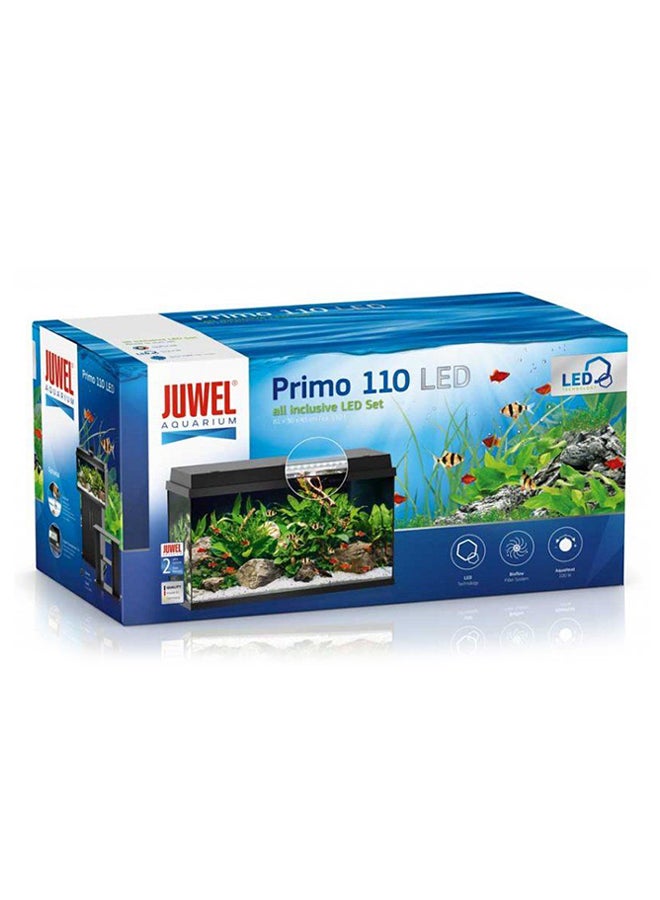 Primo 110 LED Light Aquarium Clear/Black 110Liters