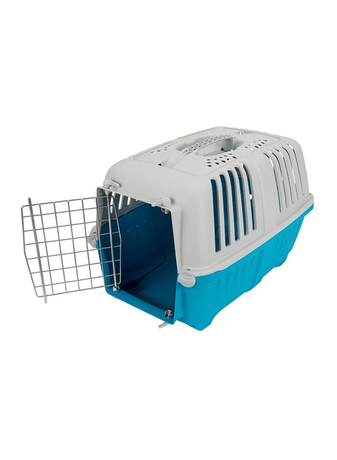 MPS2 Pratiko Pet Carrier White/Blue/Silver 55X36X36 cm