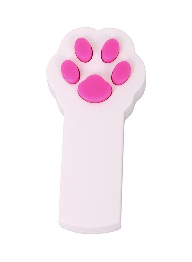 Generic Paw Beam Laser Cat Toy White/Pink 