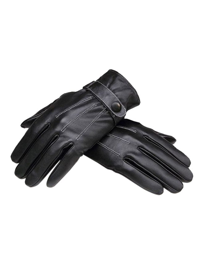 Generic Warm Lined Leather Gloves - 23 cm 23cm  - Image 1