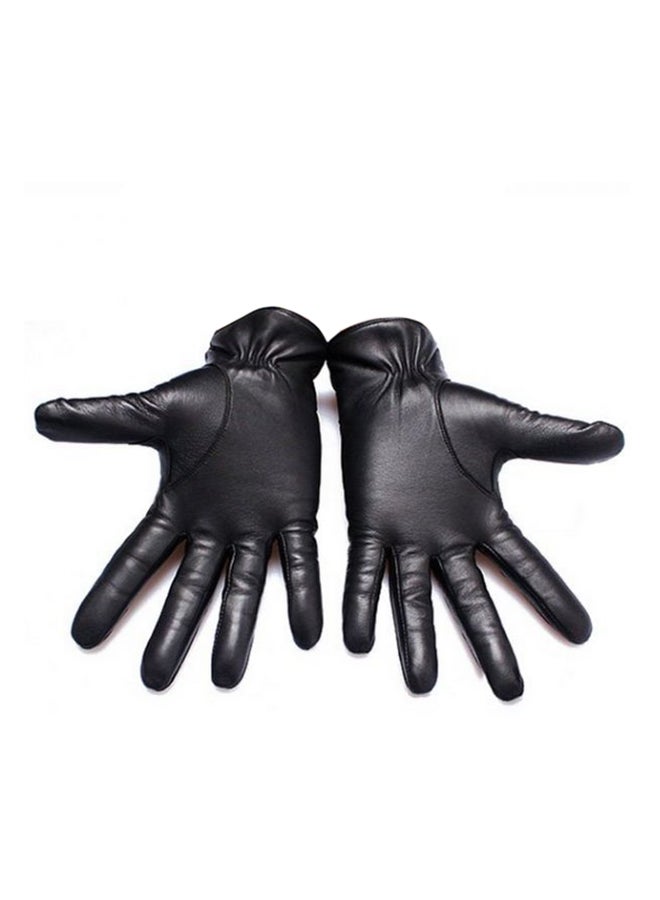 Generic Warm Lined Leather Gloves - 23 cm 23cm  - Image 2