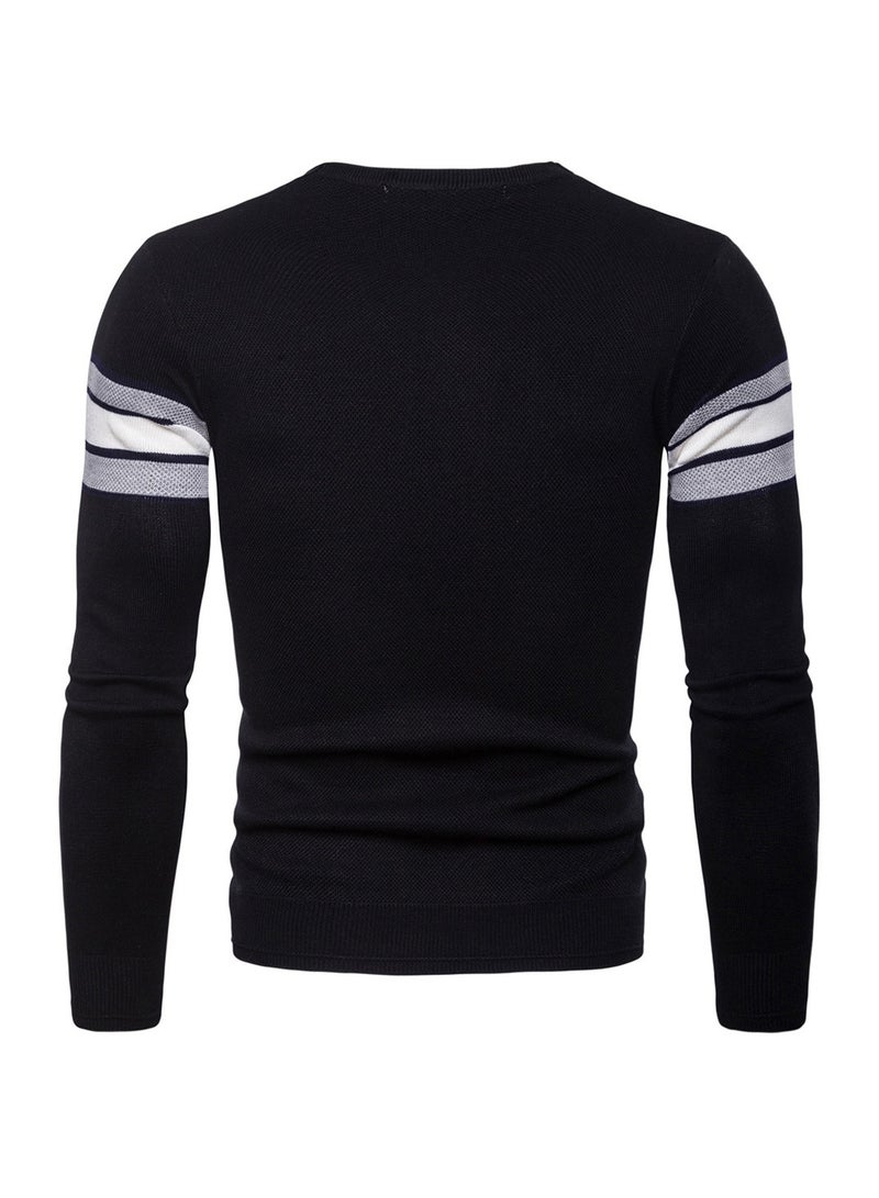 Slim Fit Long Sleeve Cardigan Black/Grey/White - Image 2