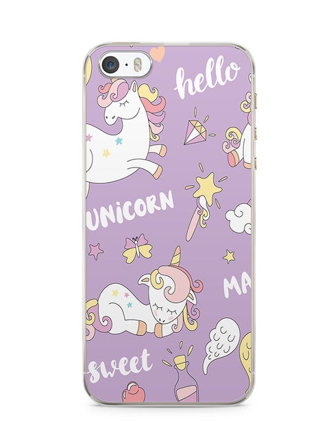 2D Print Protective Case Cover For Apple iPhone 5S Unicorn Pattern