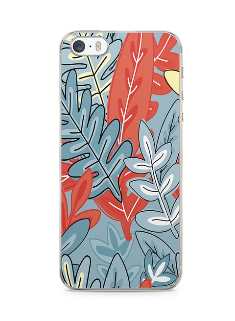 2D Print Protective Case Cover For Apple iPhone 5S Jungle Pattern Leaf