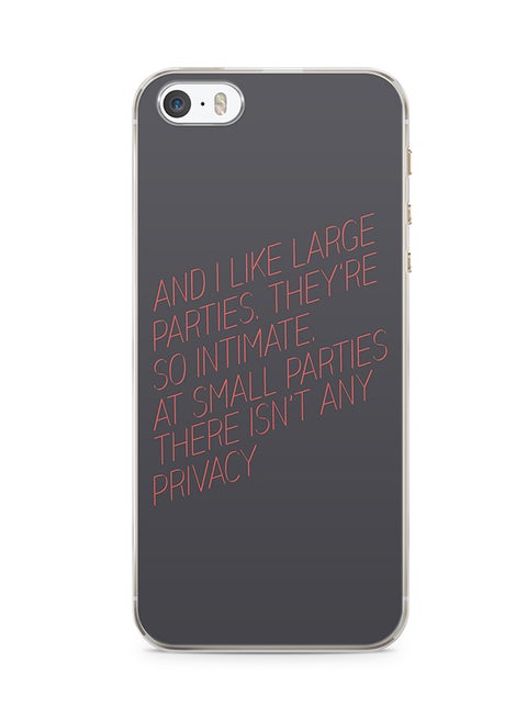 2D Print Protective Case Cover For Apple iPhone 5S I Like Large Parties