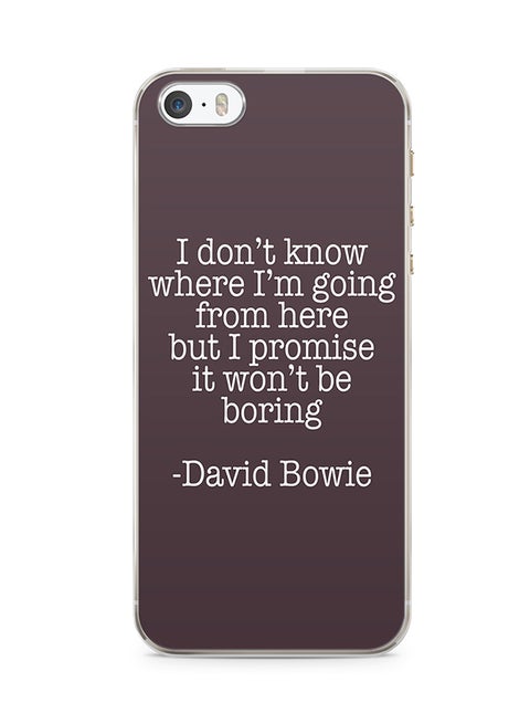 2D Print Protective Case Cover For Apple iPhone 5S I Don't Know Where I'm Going From Here But I Promise It Won't Be Boring