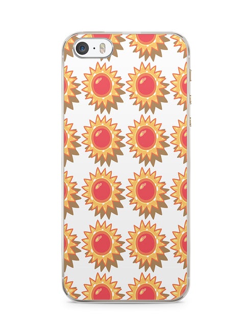 2D Print Protective Case Cover For Apple iPhone SE Sun Pattern