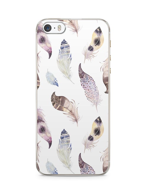 2D Print Protective Case Cover For Apple iPhone SE Boho Elegant Feather Bohemian