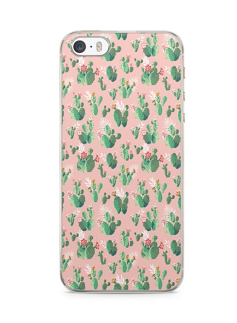2D Print Protective Case Cover For Apple iPhone SE Boho Cactus Pattern