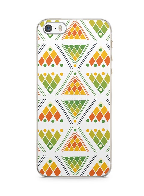 2D Print Protective Case Cover For Apple iPhone SE Lime Fresh Large Chevron