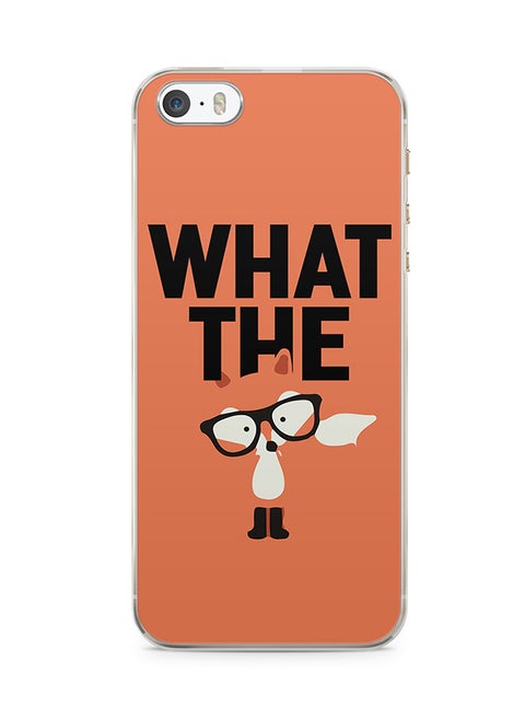 2D Print Protective Case Cover For Apple iPhone SE What The Fox