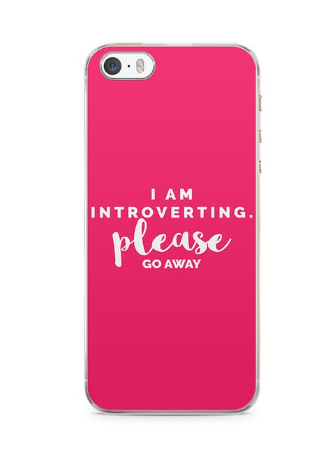 2D Print Protective Case Cover For Apple iPhone SE Please Go Away