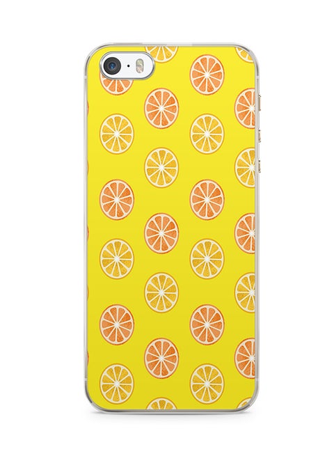 2D Print Protective Case Cover For Apple iPhone SE Orange And Lime Oranges Pattern