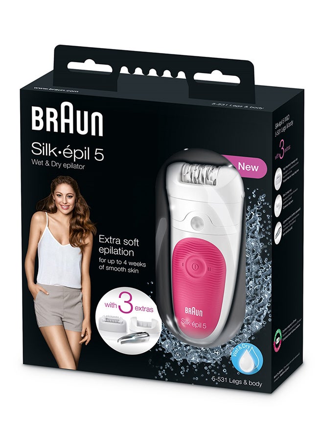 BRAUN Silk Epil 5 Cordless Epilator White/Pink - Image 4