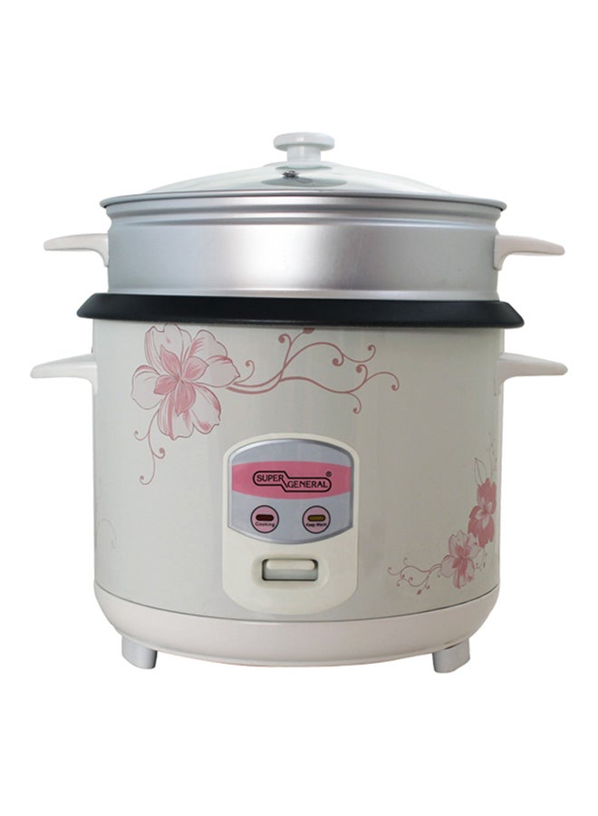 سوبر جنرال جهاز طهي الأرز 3.0 L 30.0 W SGRC 30W أبيض/فضي  - Image 1