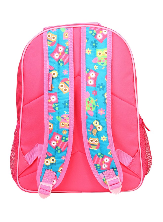 Stephen Joseph Owl Printed Backpack Pink/Blue  - Image 2