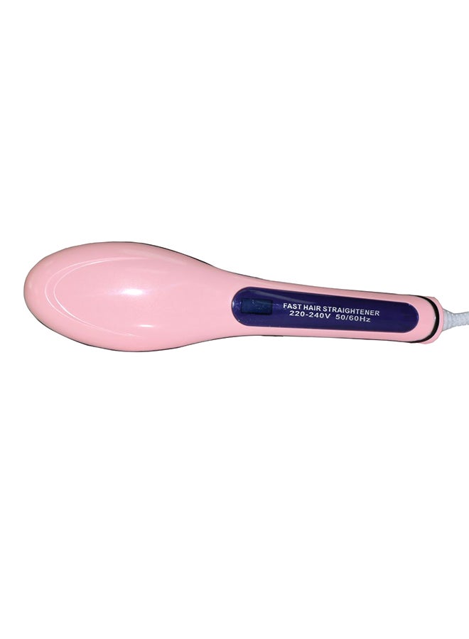 Fast Hair Straightener - Hair Straightener Brush Pink - Image 1