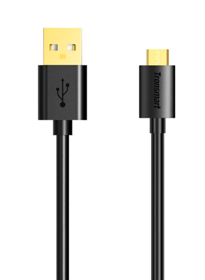 ترونسمارت كابل مايكرو USB للشحن السريع ومزامنة البيانات أسود - Image 1