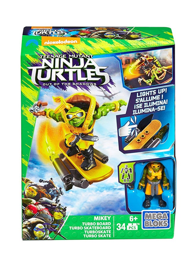 Mega Bloks Teenage Mutant Ninja Turtles Mikey Turbo Board Playset - Image 2