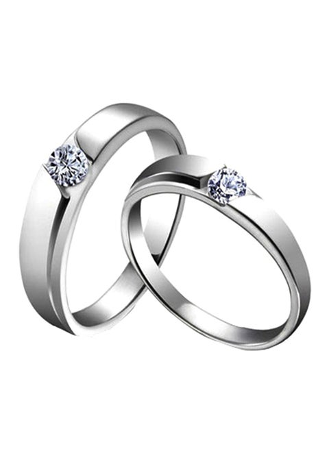 925 Sterling Silver Couple Ring Set
