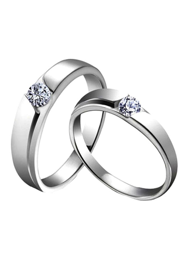 925 Sterling Silver Couple Ring Set