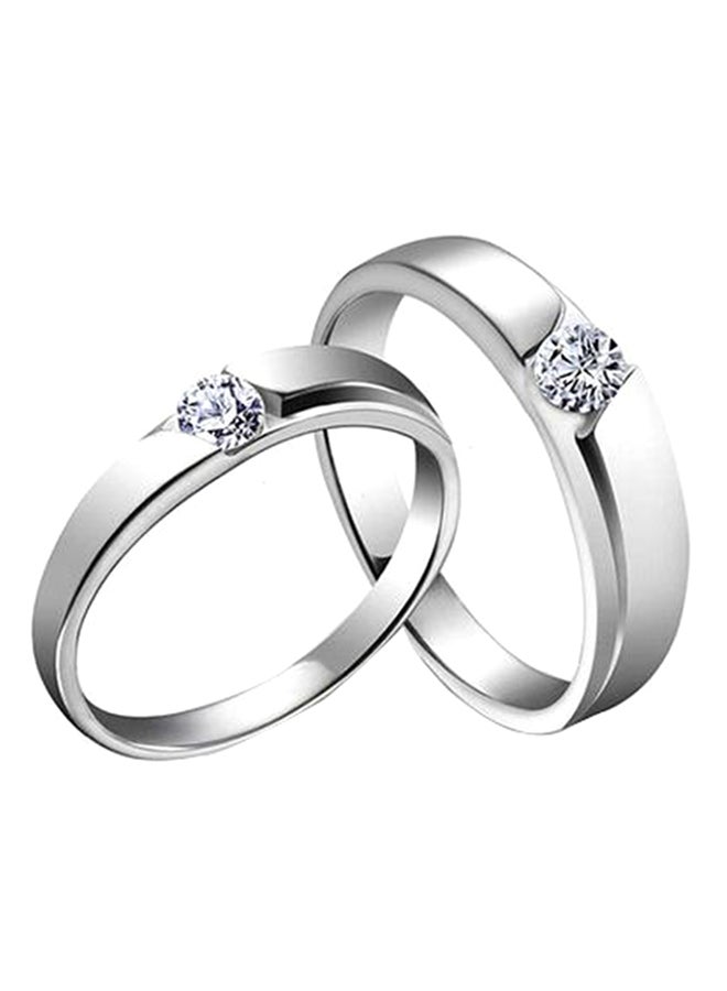 925 Sterling Silver Couple Ring Set