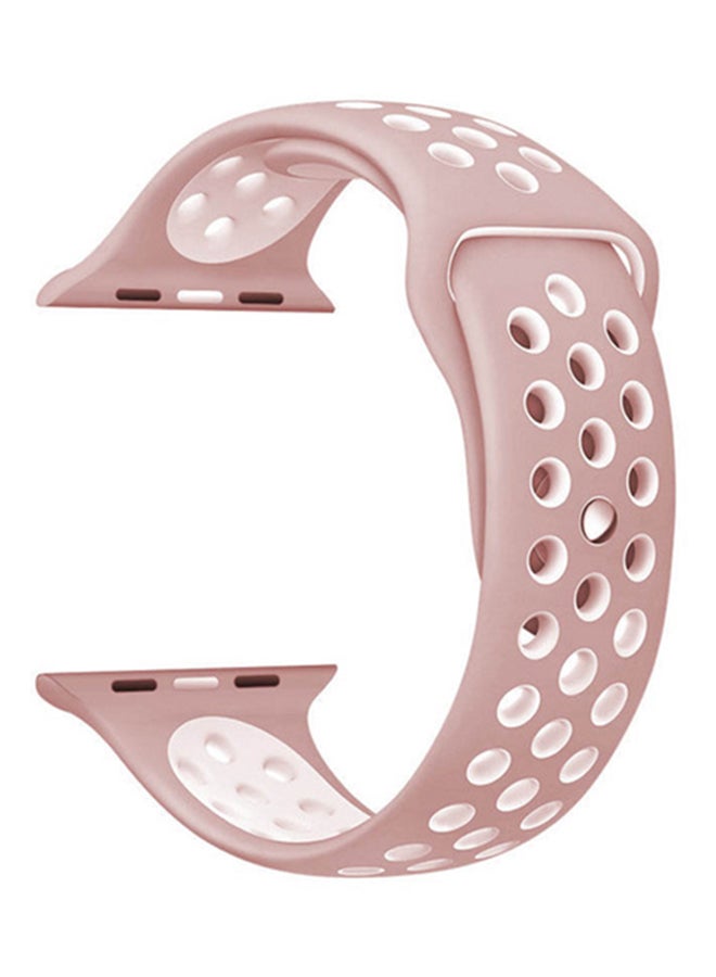 JESSHINY Replacement Strap For Apple Watch Series 1/2/3 38mm Pink/White