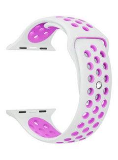 Replacement Strap For Apple Watch Series 1/2/3 38mm White/Purple