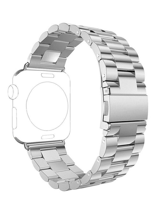 JESSHINY Replacement Strap For Apple Watch 38 mm Silver
