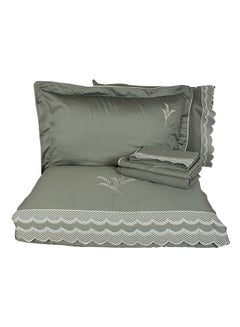 Ecocotton 6-Piece Eki̇n Ecolarge Duvet Cover Set Cotton Green  - Image 1