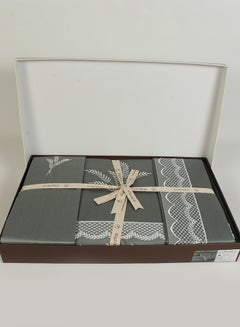 Ecocotton 6-Piece Eki̇n Ecolarge Duvet Cover Set Cotton Green  - Image 2