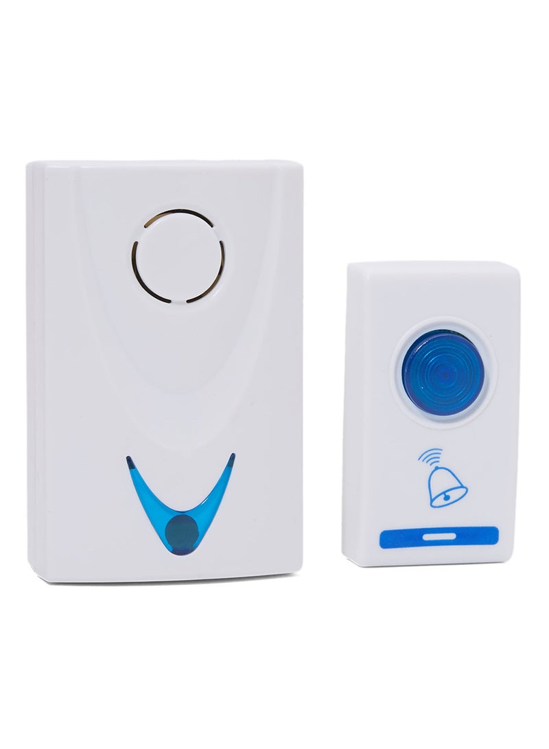 VANDER LIFE LED Wireless Chime Smart Doorbell With Remote Control White/Blue 95 x 60mm  - Image 1