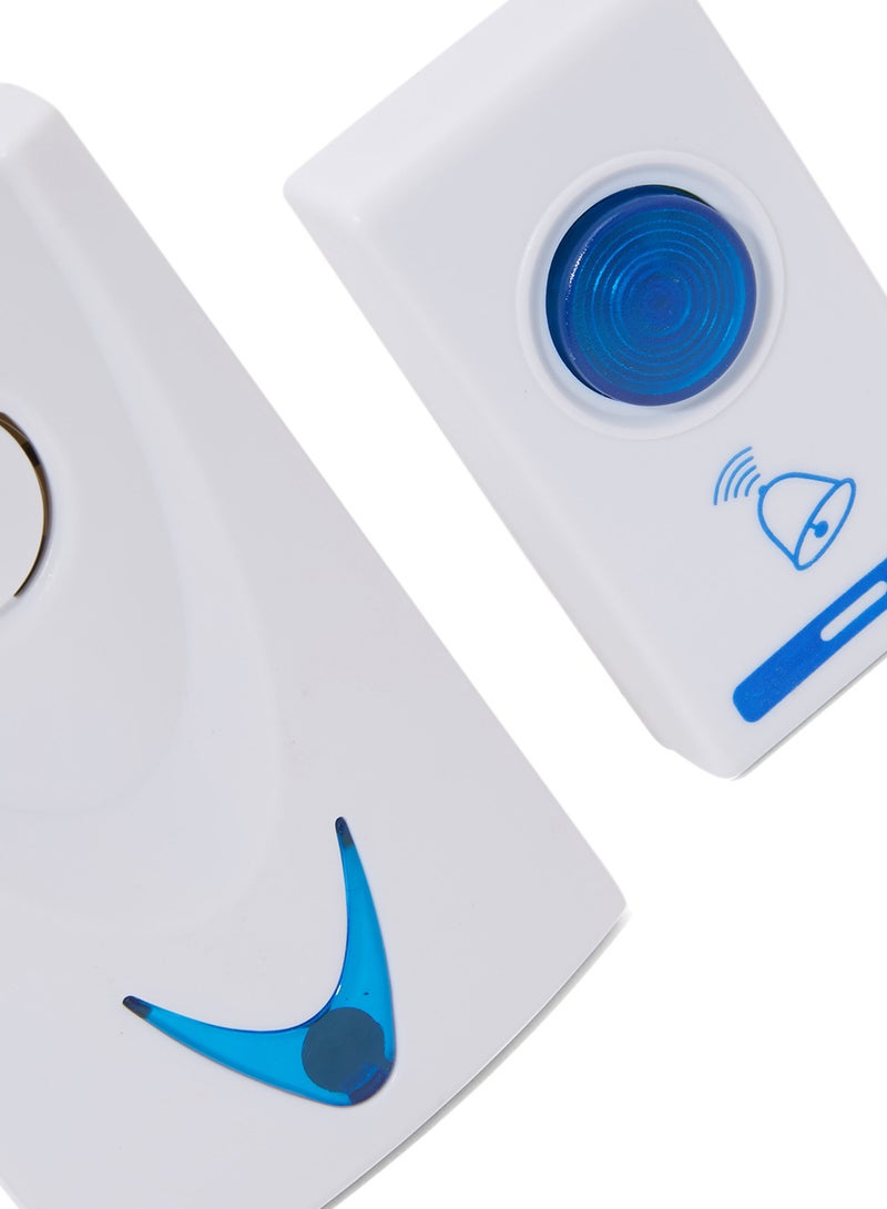 VANDER LIFE LED Wireless Chime Smart Doorbell With Remote Control White/Blue 95 x 60mm  - Image 2
