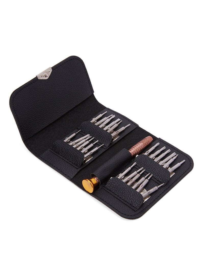فاندر لايف طقم مفكات براغي 25 في 1 فضي/ذهبي/بني - Image 2