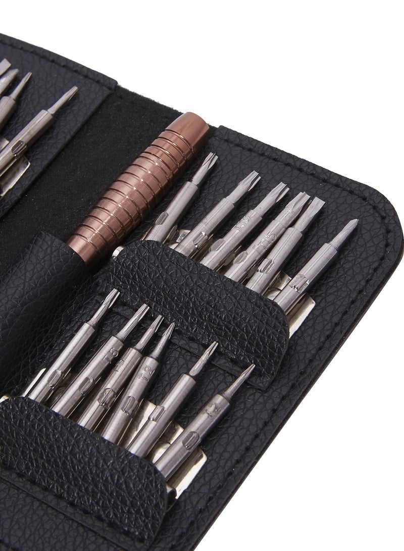 فاندر لايف طقم مفكات براغي 25 في 1 فضي/ذهبي/بني - Image 3