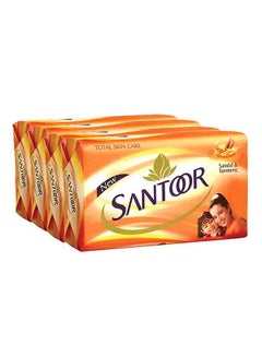 Santoor Pack Of 4 Sandal And Turmeric Soap 4x125grams 