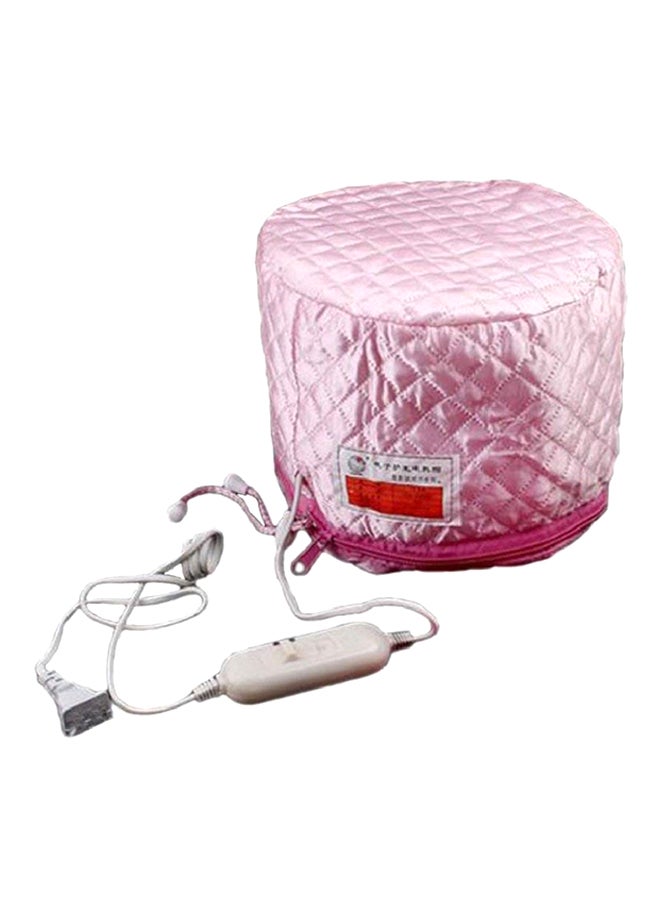 قبعة بخارية لمعالجة وتغذية الشعر بالحرارة وردي