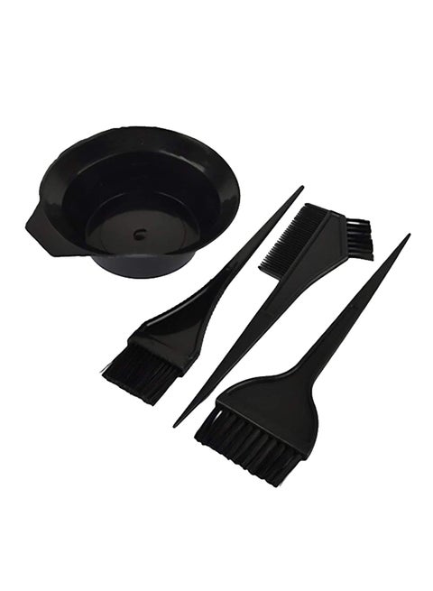 4-Piece Hair Colouring Tool Set Black