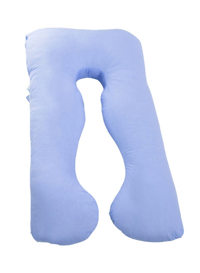 Dors Bien U-Shaped Pregnancy Pillow Cotton Blue 145x80x25centimeter  - Image 1