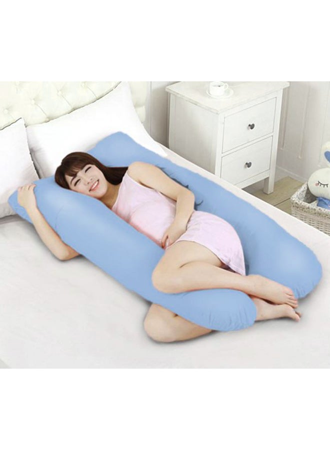 Dors Bien - U-Shaped Pregnancy Pillow Cotton Blue 145x80x25cm - Image 1