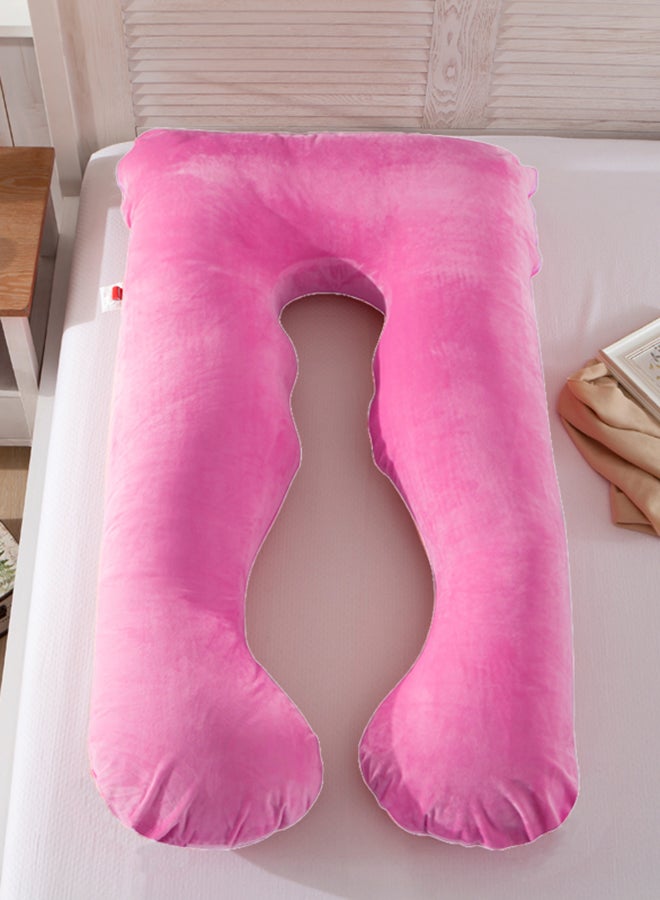 Dors Bien - U-Shaped Pregnancy Pillow Cotton Pink 145x80x25cm - Image 1